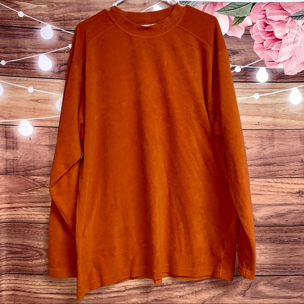 Columbia Fleece Orange Sweater XL